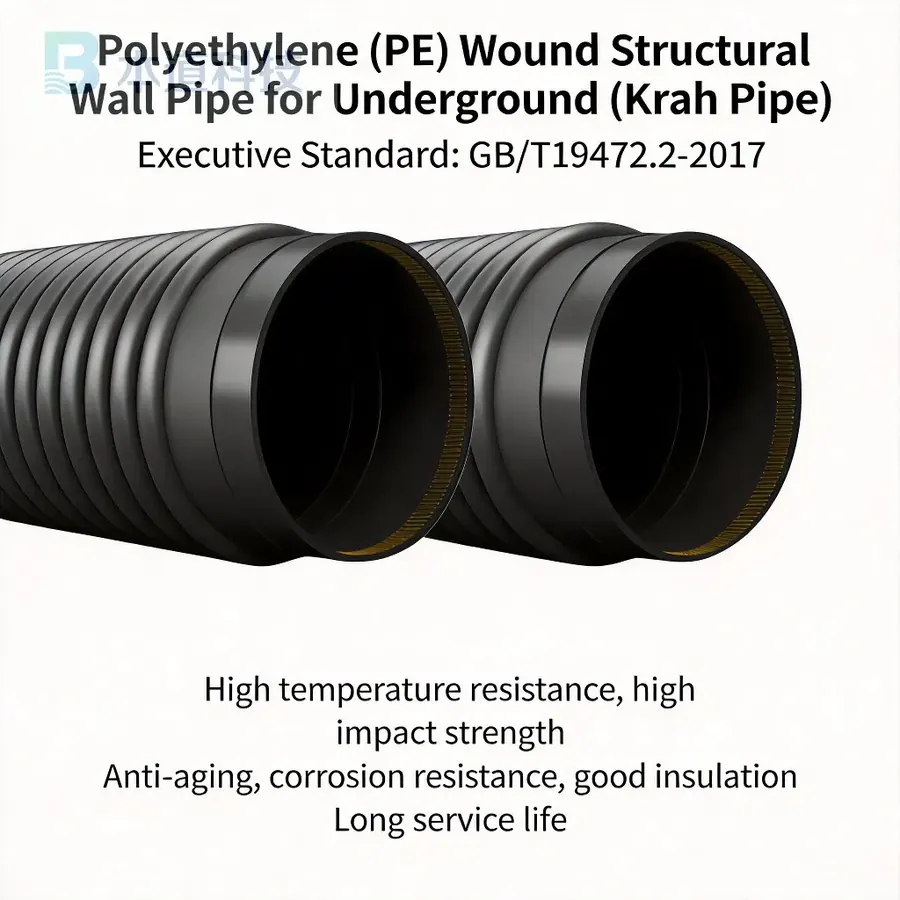 Полиэтиленовая труба KR-HDPE-SN4-DN400-EF