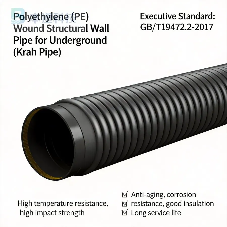 Полиэтиленовая труба KR-HDPE-SN4-DN400-EF